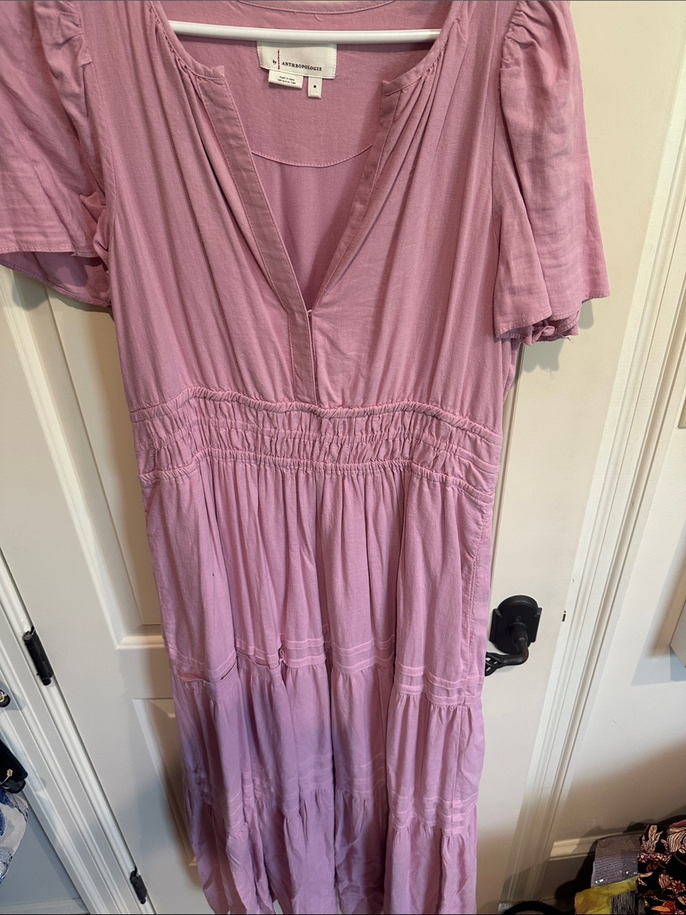 Anthropologie lavender maxi dress